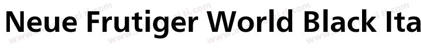 Neue Frutiger World Black Italic字体转换